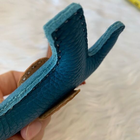 Handcrafted Color-block Genuine Leather Pony Bag Charm/Keychain - Picture 10 of 13